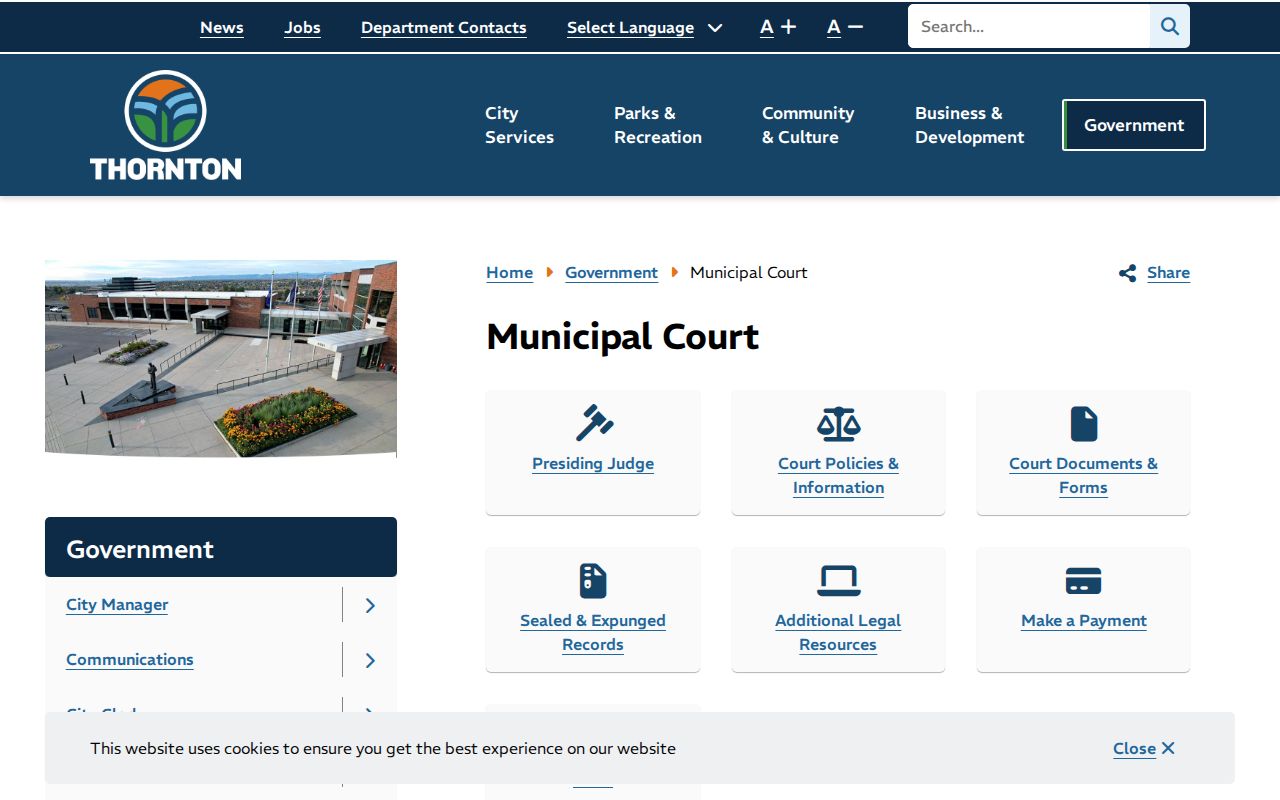 Thornton Municipal Court warrant questions and access information